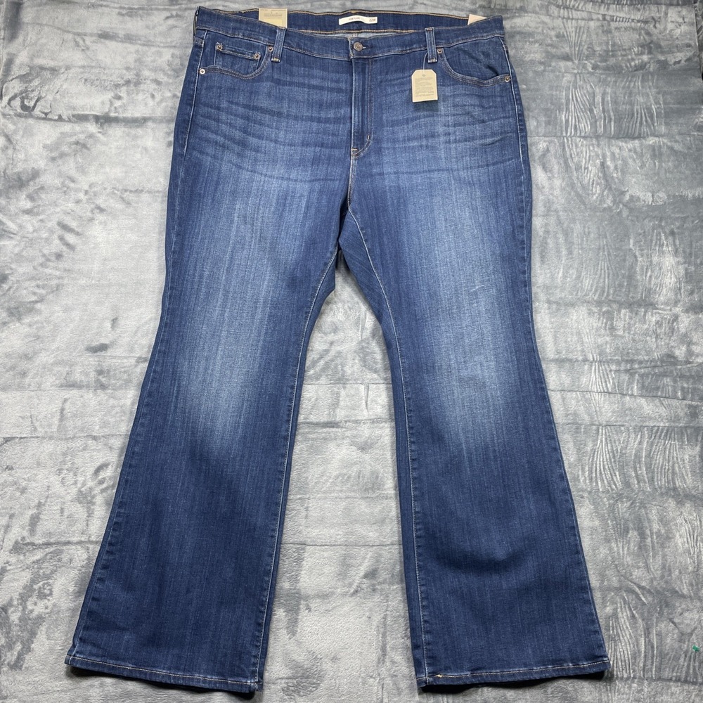 LEVIS STRAUSS 726 HIGH RISE FLAIR DARK WASH JEANS WOMAN'S SIZE 22